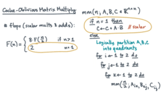 matrix multiply divide and conquer